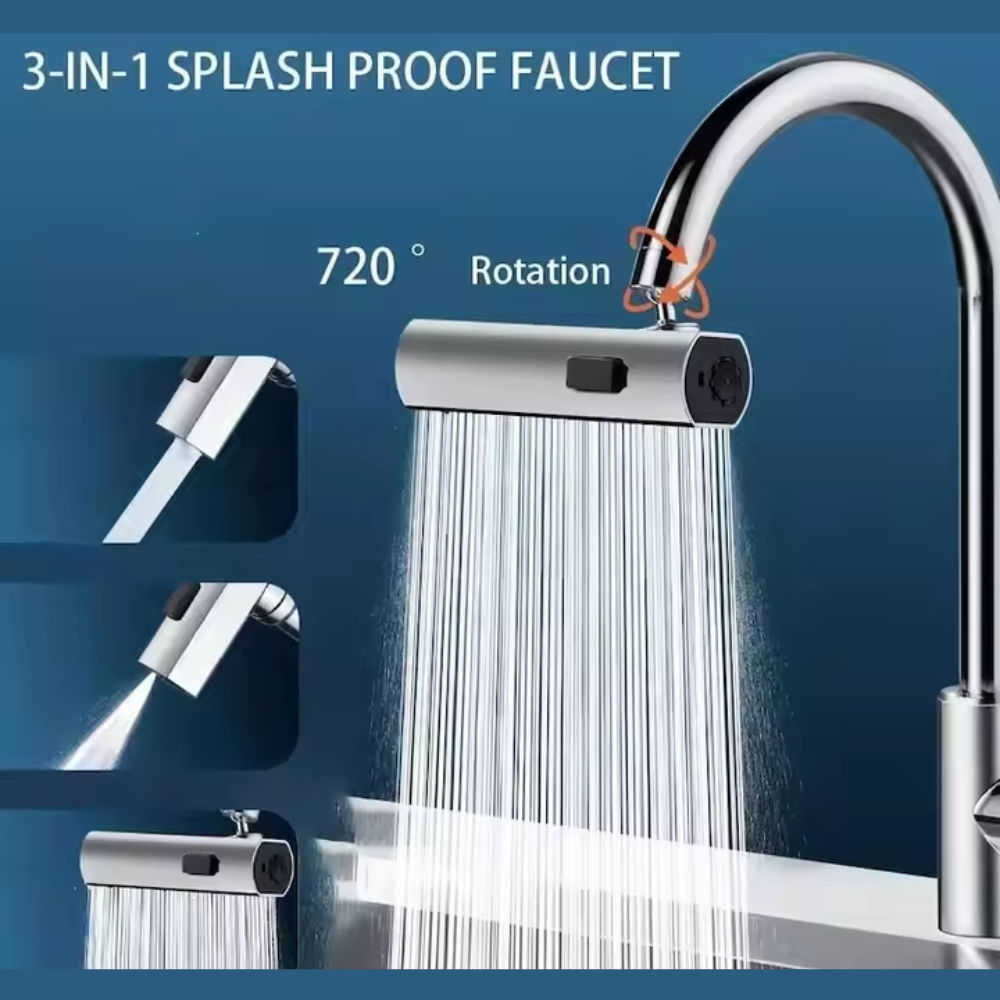Multifunctional Kitchen Sink Waterfall Faucet Pressurized Shower