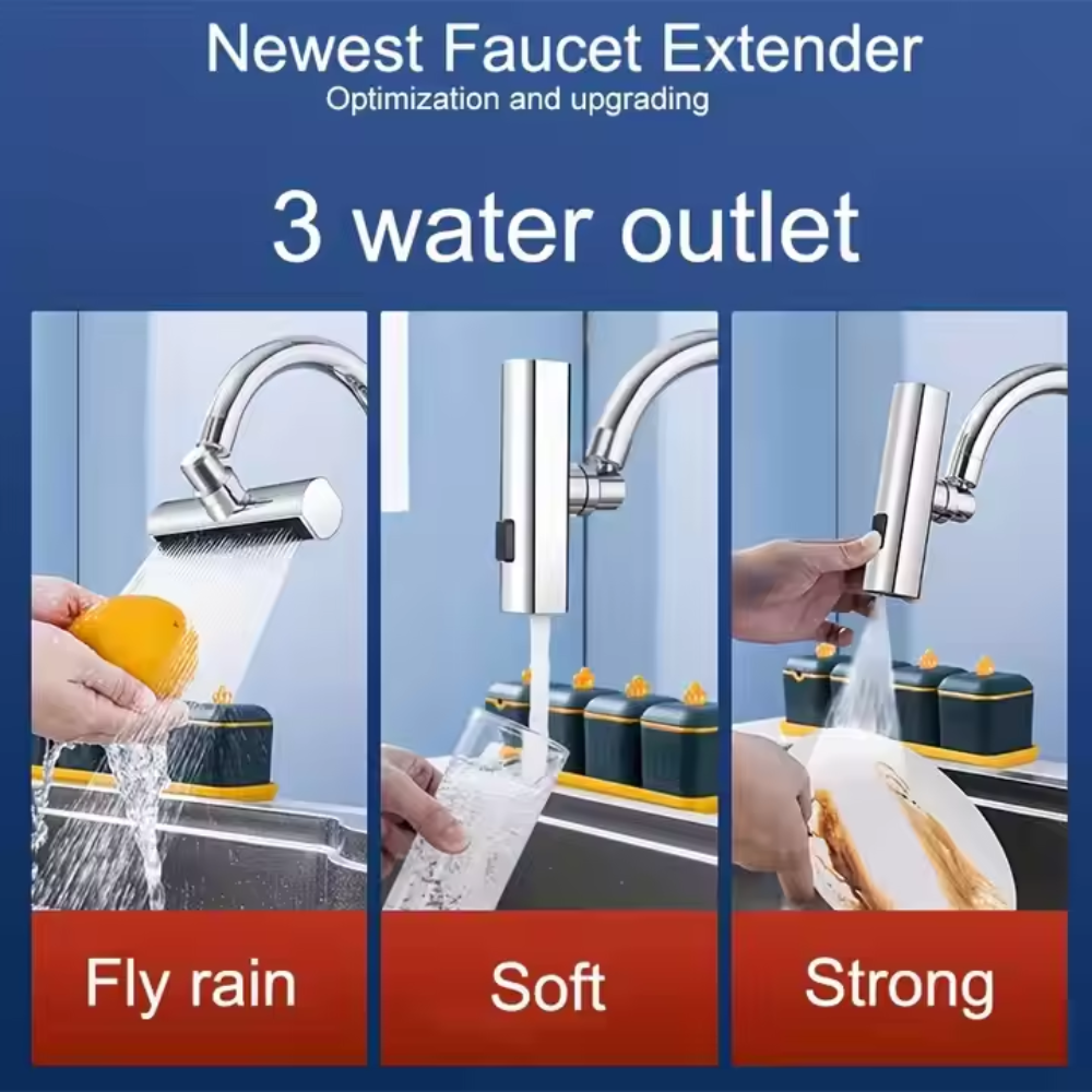 Multifunctional Kitchen Sink Waterfall Faucet Pressurized Shower