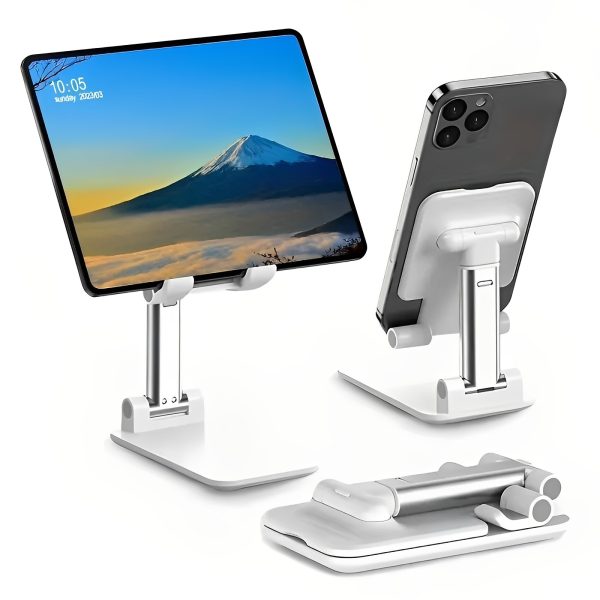 Foldable & Adjustable Mobile Phone And Tablet Stand | Flexible Desktop Mount & Lazy Bracket Support For All Devices (random Color)