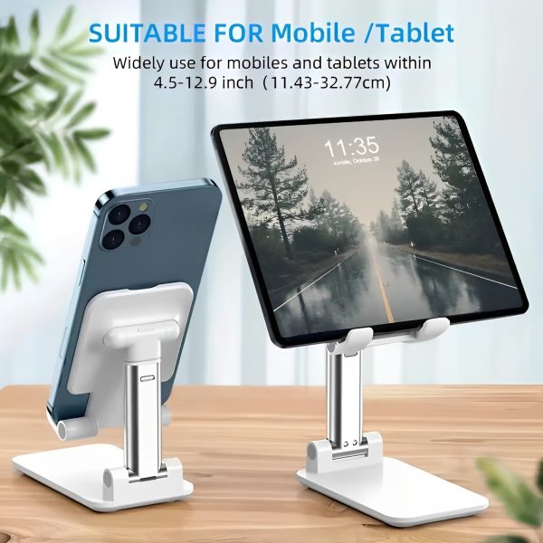 Foldable & Adjustable Mobile Phone And Tablet Stand | Flexible Desktop Mount & Lazy Bracket Support For All Devices (random Color)