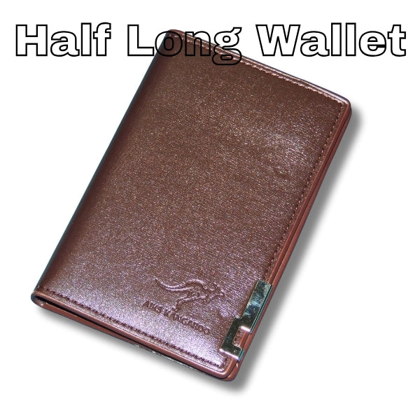 Men’s Leather Half Long Wallet.
