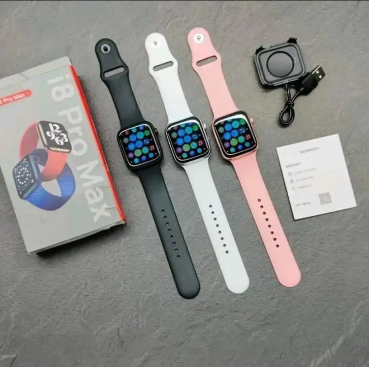 I8 Pro Max Smart Watch Series New Smartwatch Latest For IOS and Android sports fitness Watch Hi watch pro smart watch Blwatch Bluetooth Calling Scroll feature Full Screen Touch pro max smartwatch Smart watch for boys girls