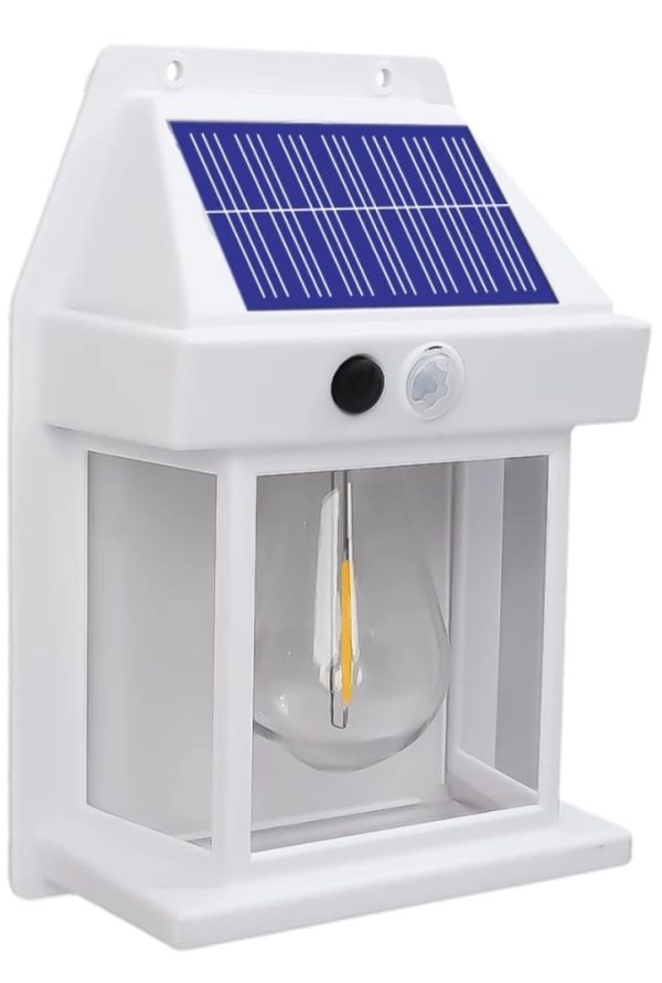 Solar Power Motion Sensor Human Body Induction Led Wall Light Waterproof Tungsten Filament Lamp Outdoor Garden Courtyard Light