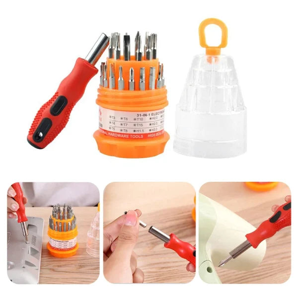 Universal Precision Screwdriver Bit Set | Multi Tool Screw Driver Kit Maintenance Repair Tool 31 In 1 (random Color))