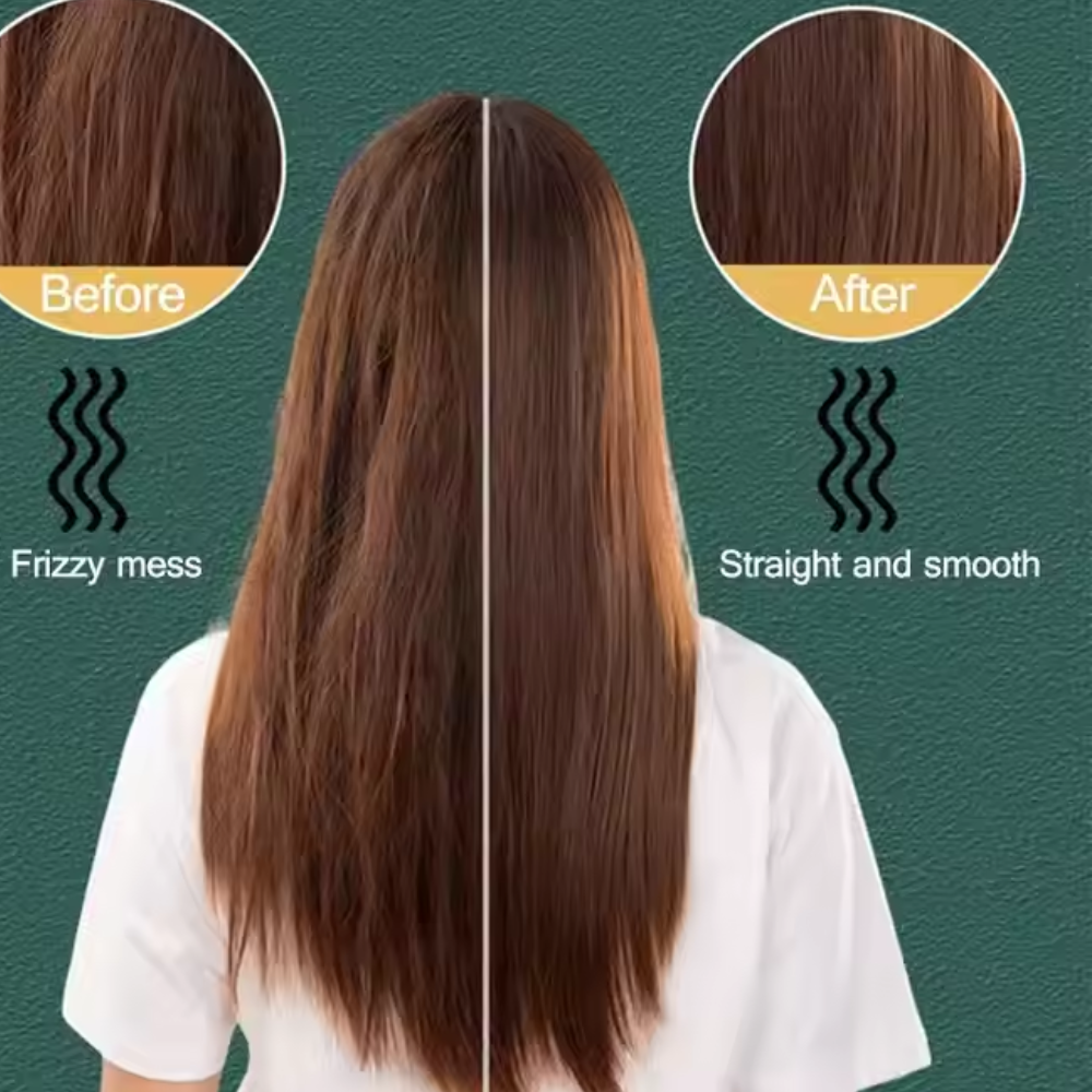 Hair Straightener Brush with PTC Ceramic Heating: