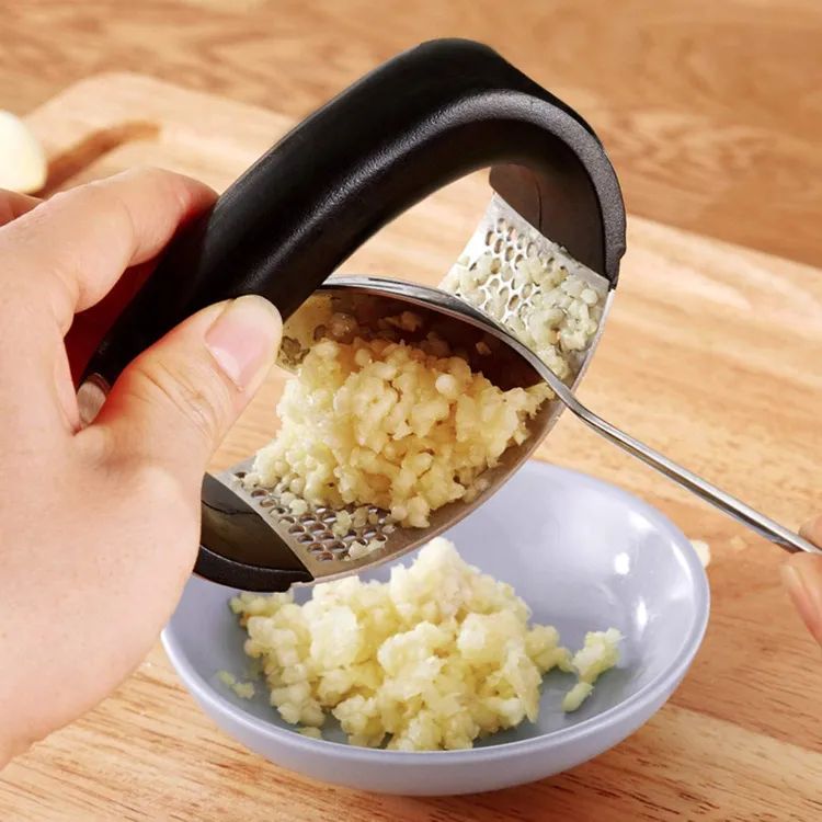 Garlic Press, Manual Garlic Press Rocker with Handle.