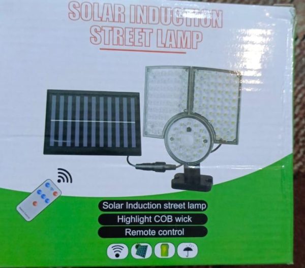 3-headed Led Solar Wall Lamp With Solar Plate Human Body Induction Night Light.