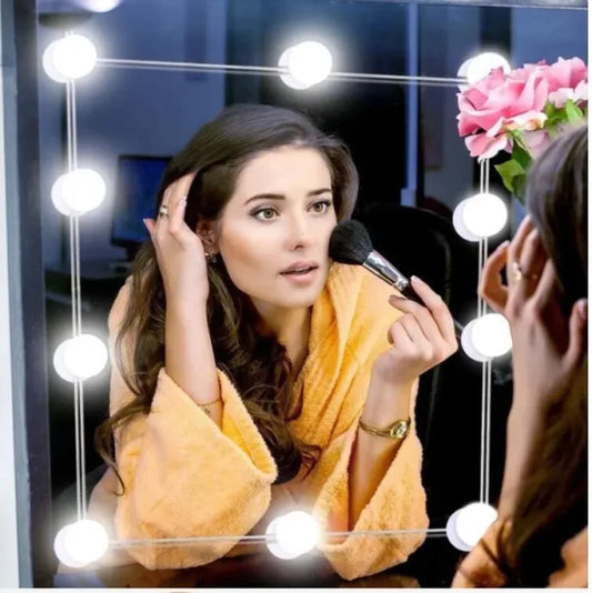 Vanity Mirror Fill Light Adjustable Luminance 3 Colors Led Usb Wall Bulbs String.