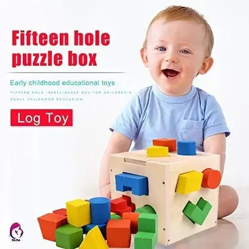 wood Puzzle Geometric Shape Blocks